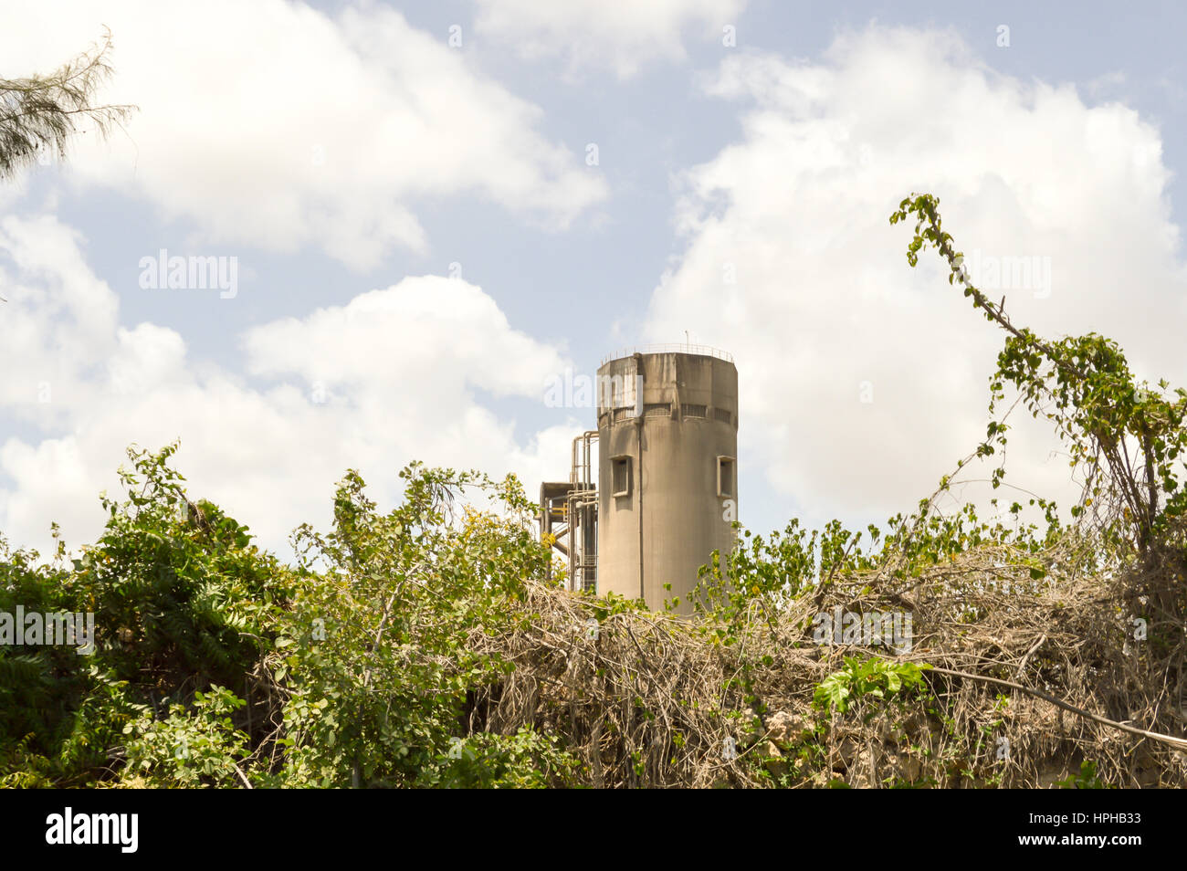 Concrete factory in nature in Bamburi near Mombasa in Kenya Stock Photo