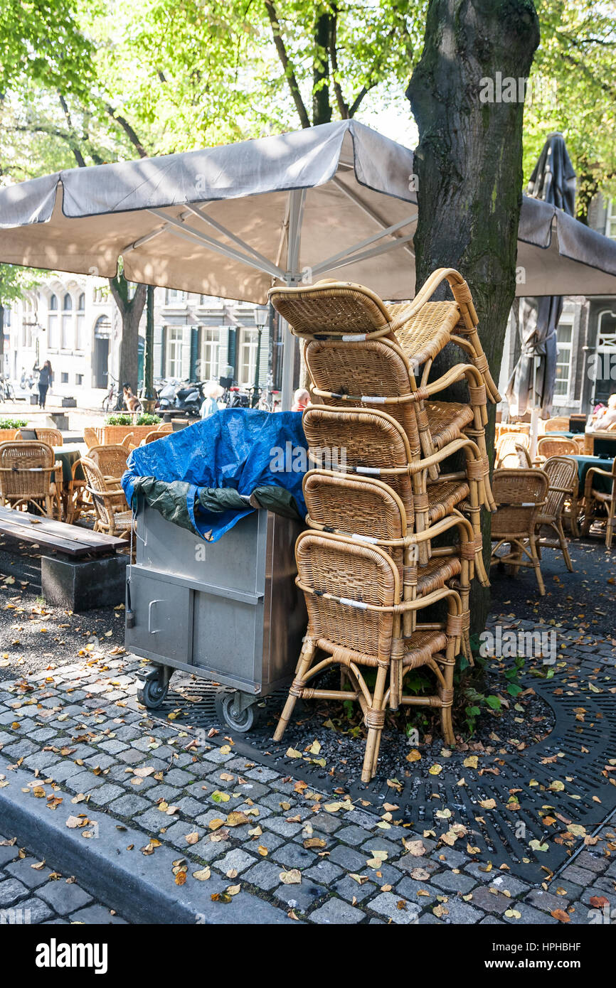 Chairs Maastricht, Limburg, Holland, The Netherlands, Europe Stock