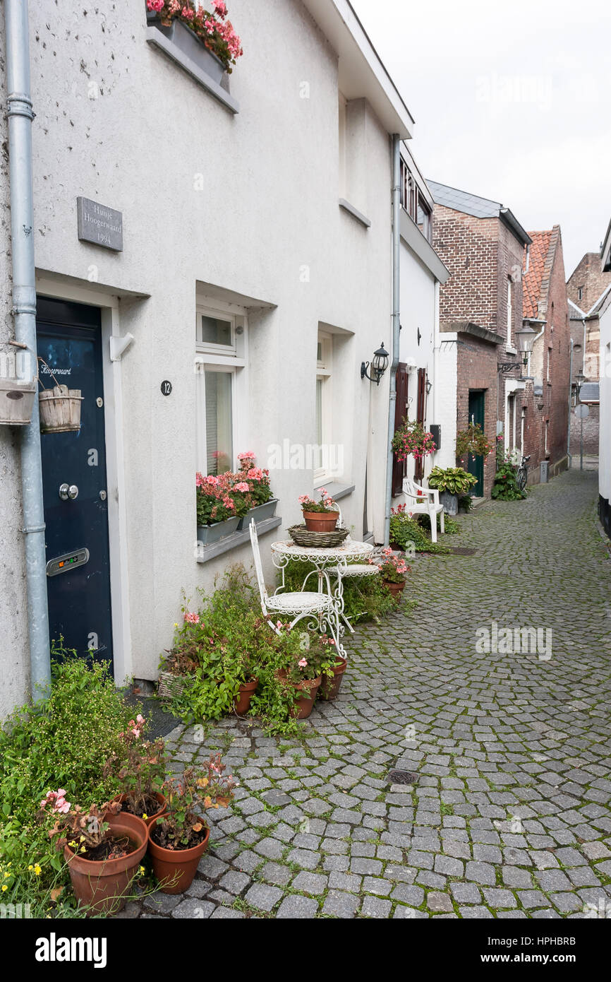 Alley and Houses in Mastricht Maastricht, Limburg, Holland, The