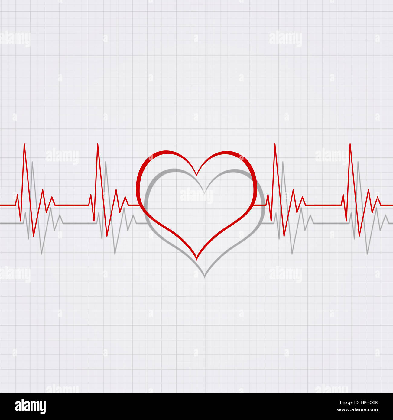 heart pulsating rhythm graph abstract red background Stock Photo - Alamy