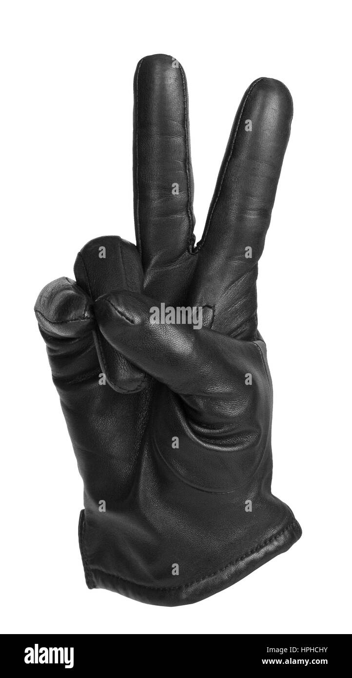 black glove sign Stock Photo Alamy