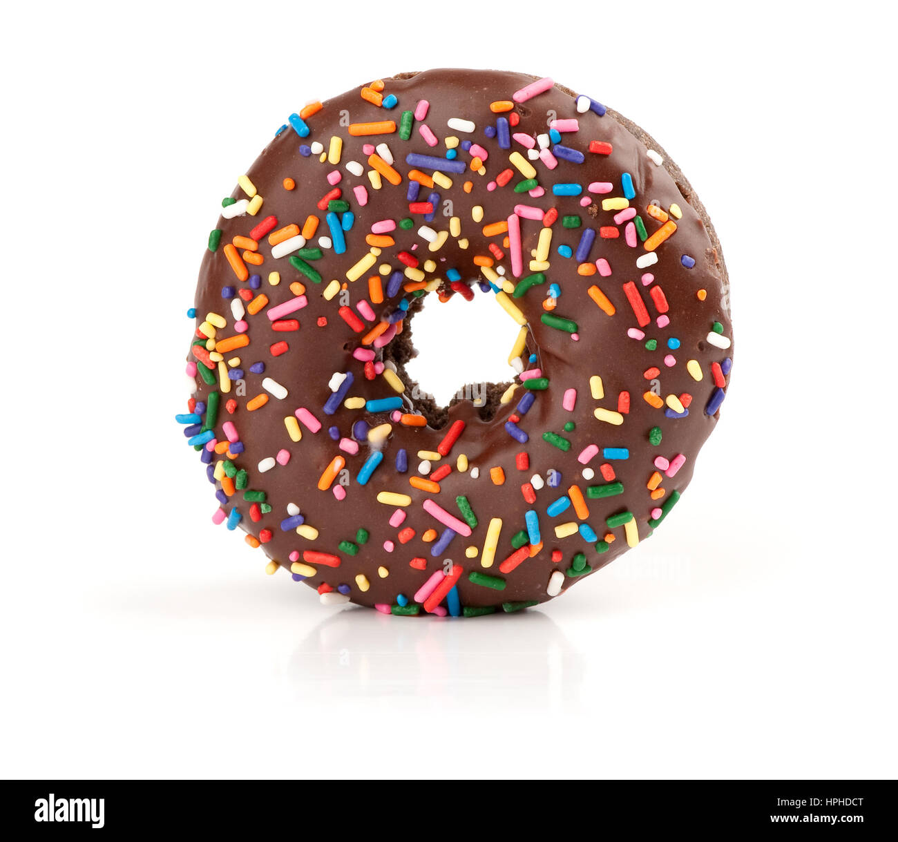chocolate doughnut isolated on white background Stock Photo Alamy