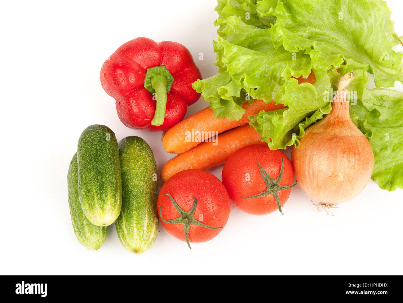 Fresh Vegetables isolated on a white background Stock Photo - Alamy