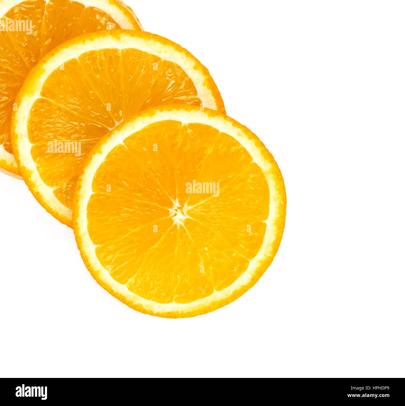 Slice of orange isolated on a white background Stock Photo - Alamy