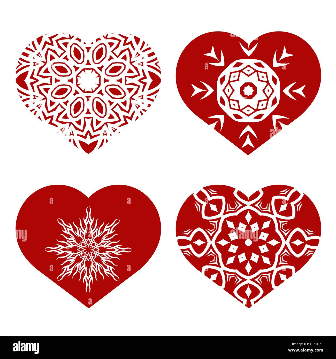Romantic Red Heart Set Stock Vector Image & Art - Alamy