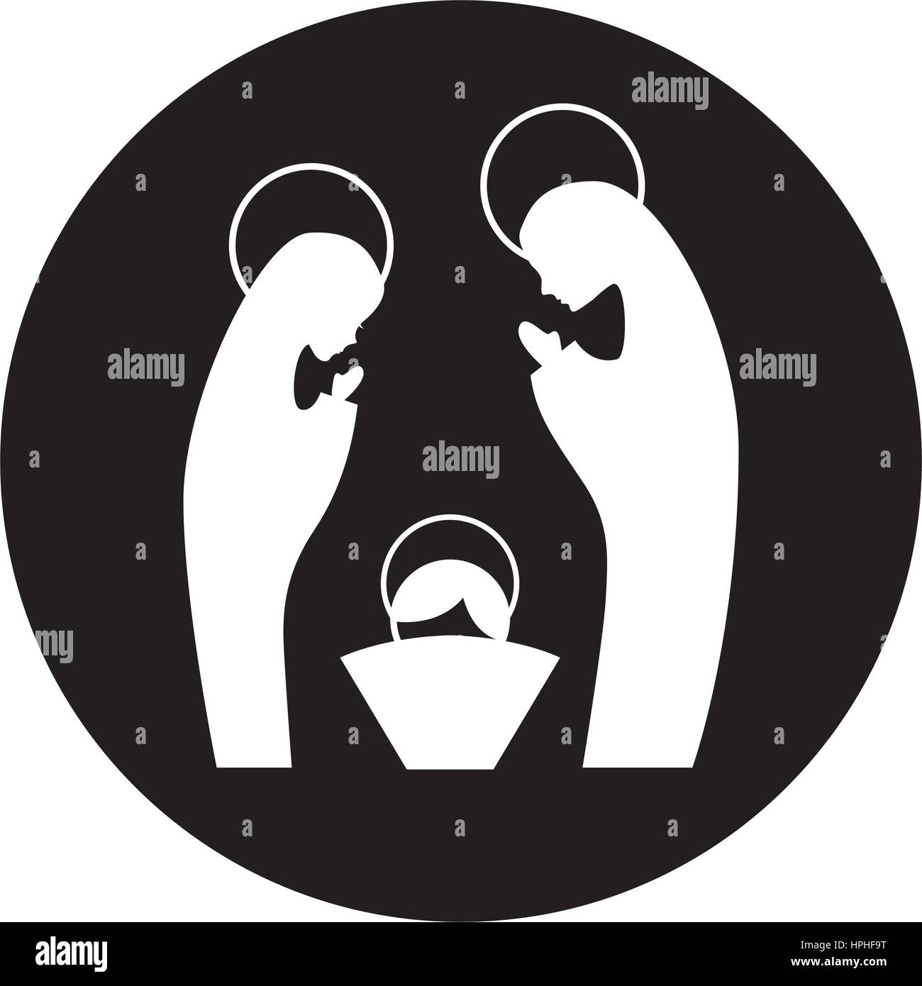 manger family figure silhouette icon Stock Vector Image &amp; Art - Alamy