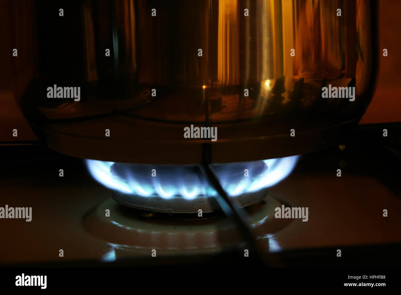 Gas stove flame Stock Photo Alamy