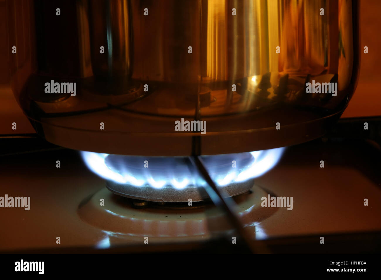 Gas stove flame Stock Photo Alamy