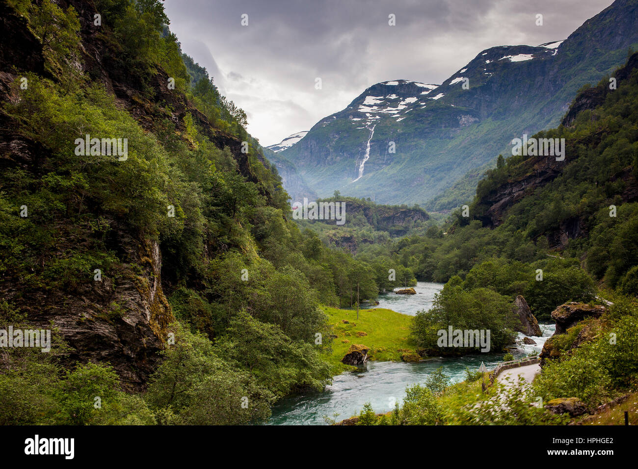 Views from Flamsbana train, Norway Stock Photo