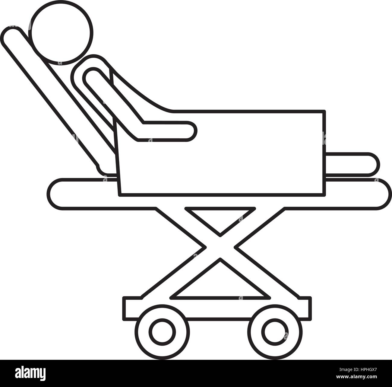 Hospital patient bed sign Black and White Stock Photos & Images - Alamy