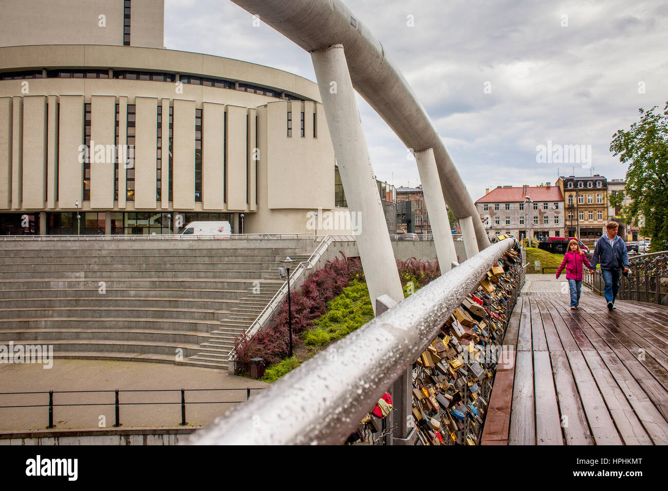 The Opera Nova in Brda river, Bydgoszcz, Poland. Stock Photo