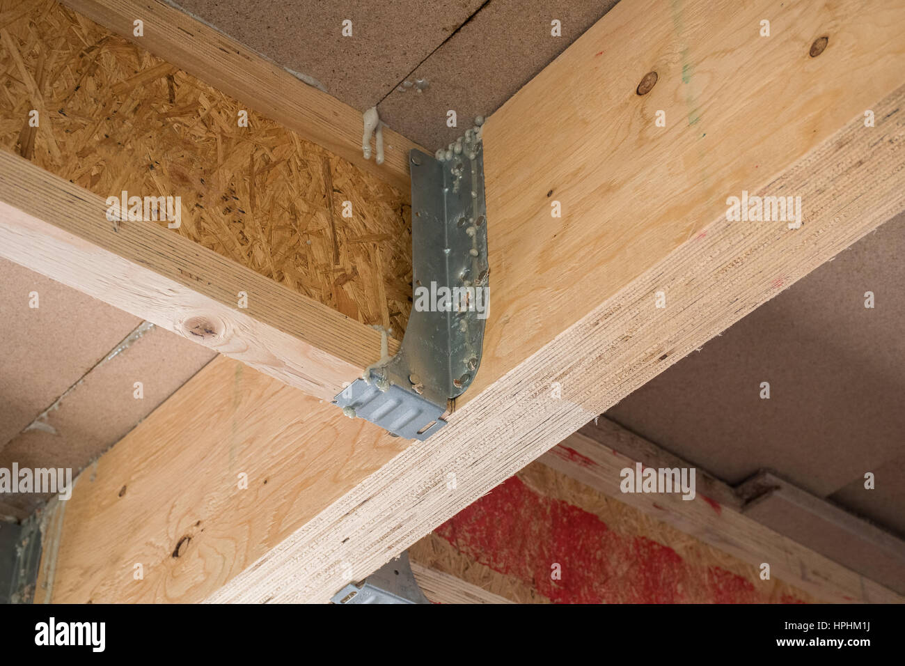 Close Up View Of A Joist Truss Bracket Stock Photo 134383918 Alamy