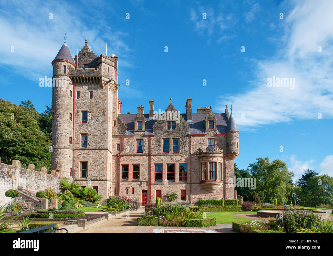 Belfast castle. Tourist attraction on the slopes of Cavehill Country Park in Belfast, Northern Ireland Stock Photo