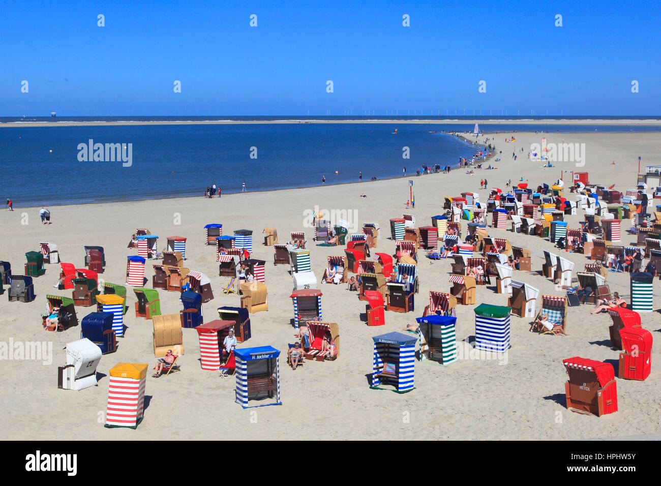 Germany, Lower Saxony. Borkum Island. The beach Stock Photo