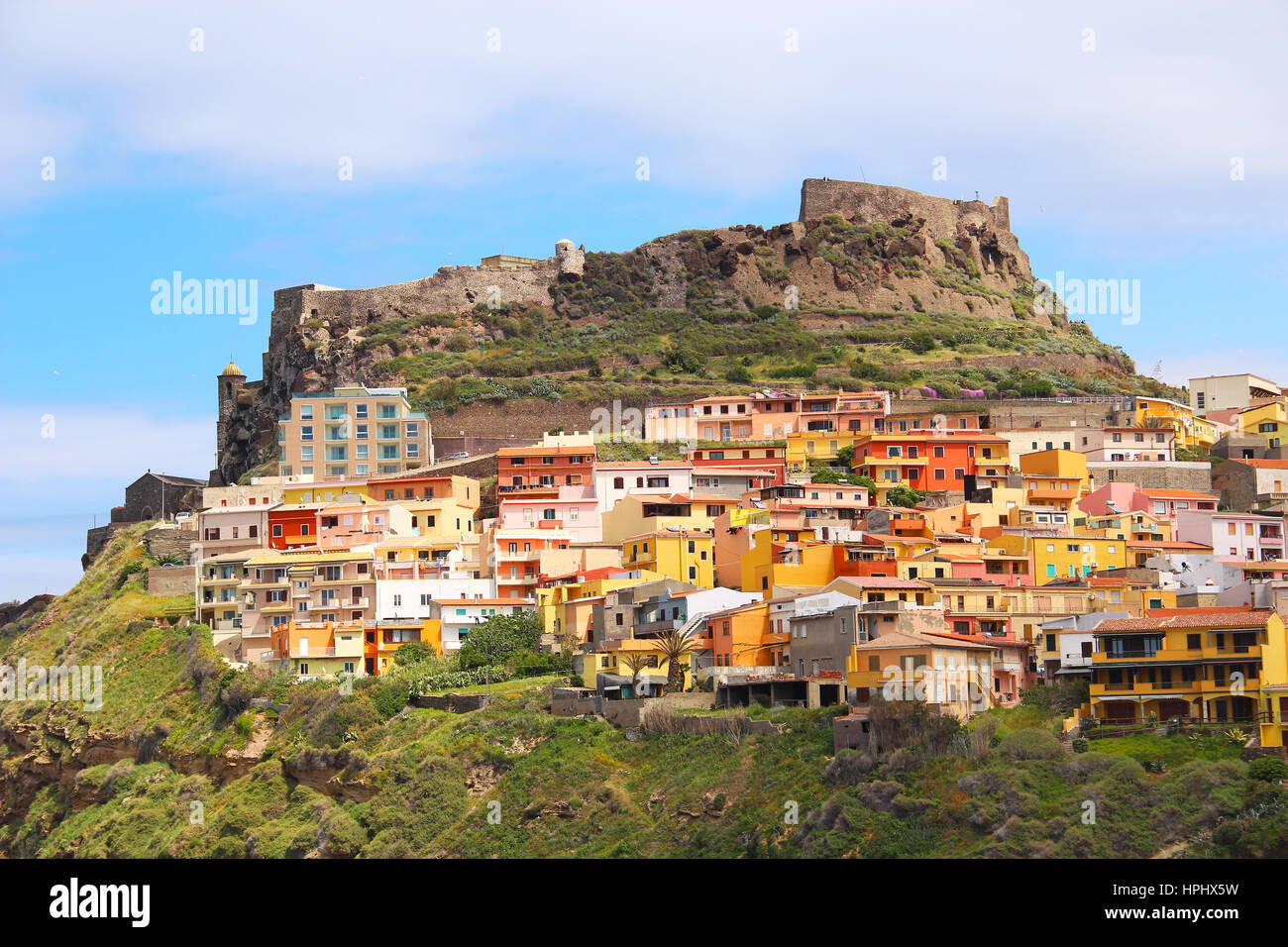 Medieval town of Castelsardo on Sardinia, Italy Stock Photo