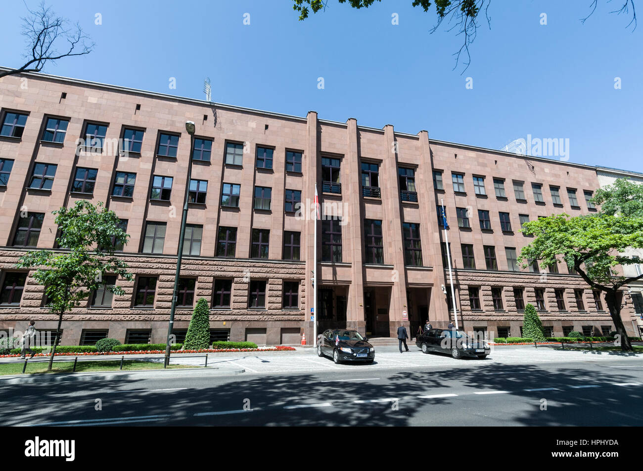Ministersto Spraw Zagranicznych - Ministry of Foreign Affairs in Al   Szucha Street,Warsaw,Poland Stock Photo