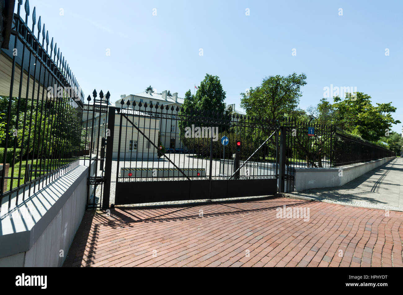 MInistrestwo Obrony Narodowej - Ministry of National Defence in Lipowa  Street, Warsaw,Poland Stock Photo