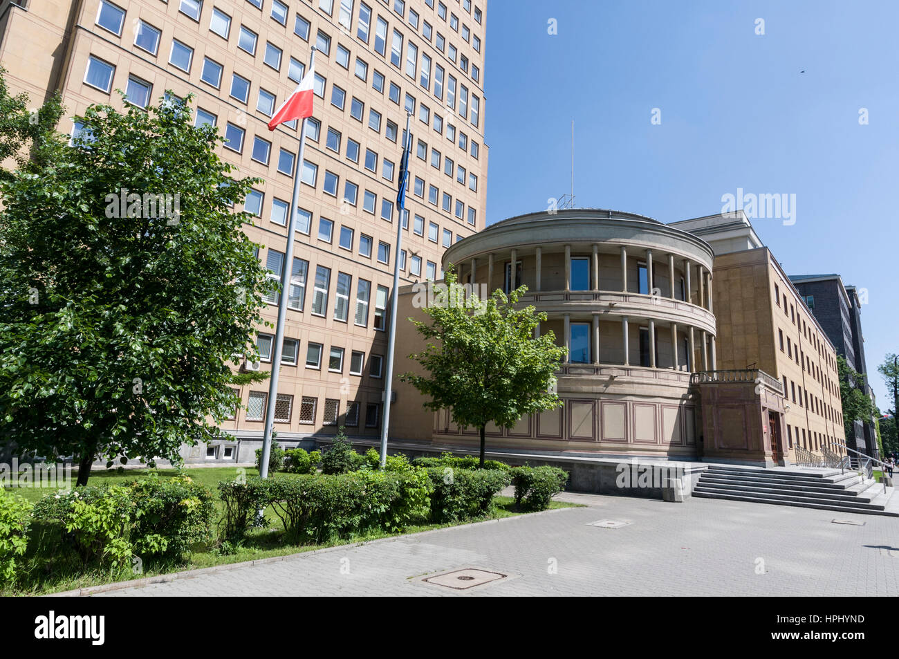 The Communication main libray is an organizational unit of the Ministry of Transport, Construction and Maritime Economy (Ministrestwo Transportu, Budo Stock Photo