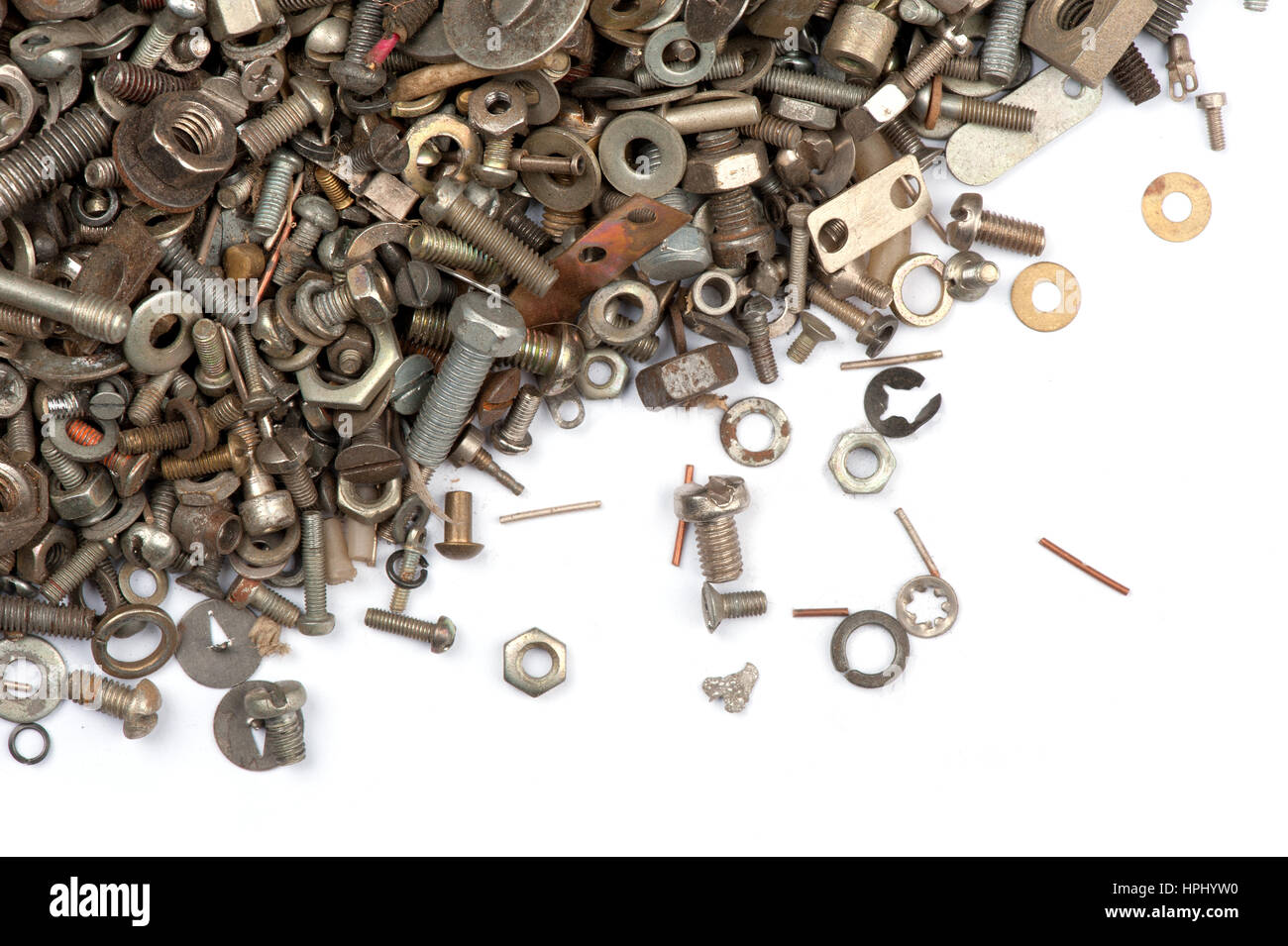 Collection of bolts and nuts Stock Photo Alamy