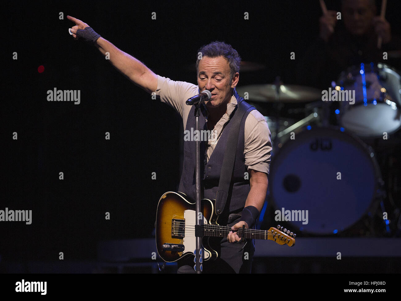 Bruce Springsteen and the E Street Band perform their first live show of their Australian Tour