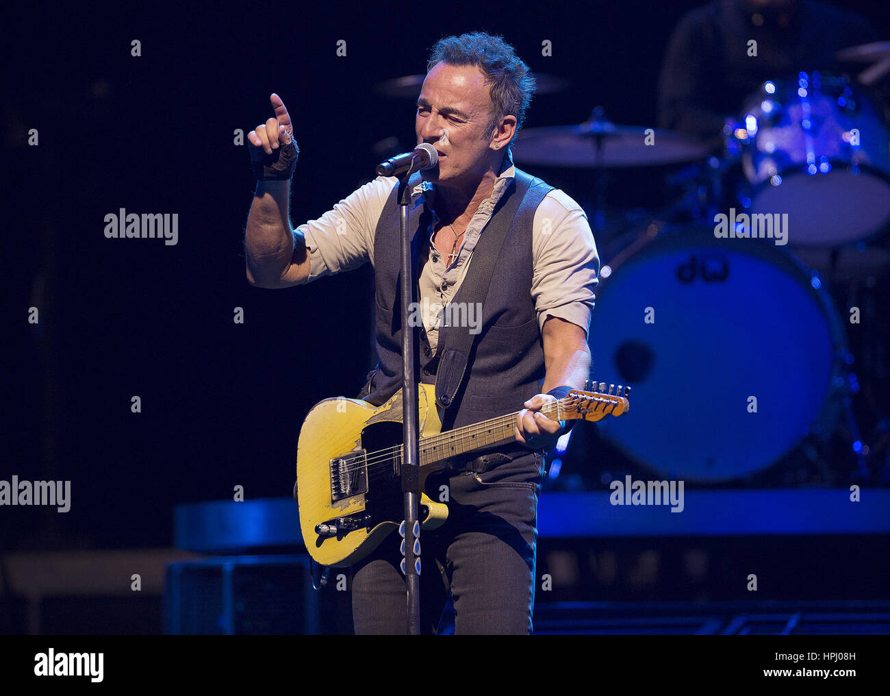 Bruce Springsteen and the E Street Band perform their first live show of their Australian Tour