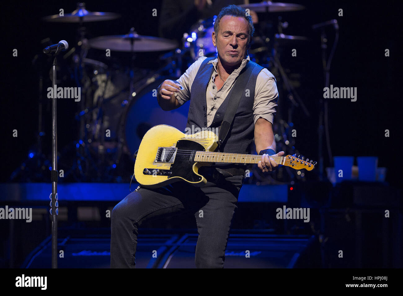 Bruce Springsteen and the E Street Band perform their first live show of their Australian Tour