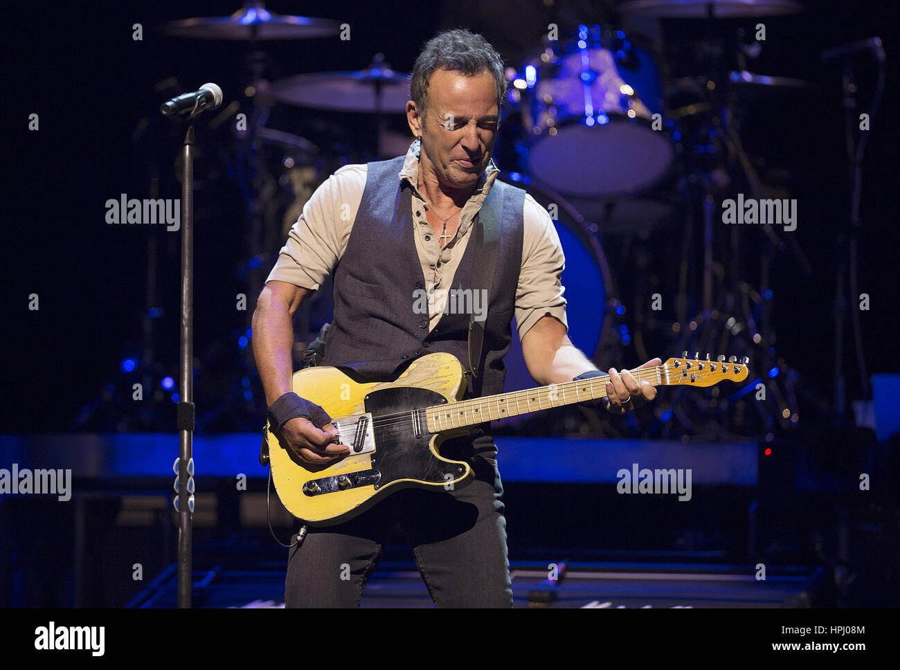 Bruce Springsteen and the E Street Band perform their first live show of their Australian Tour