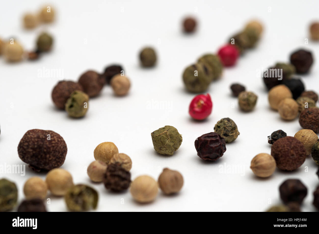 peppercorns variety Stock Photo