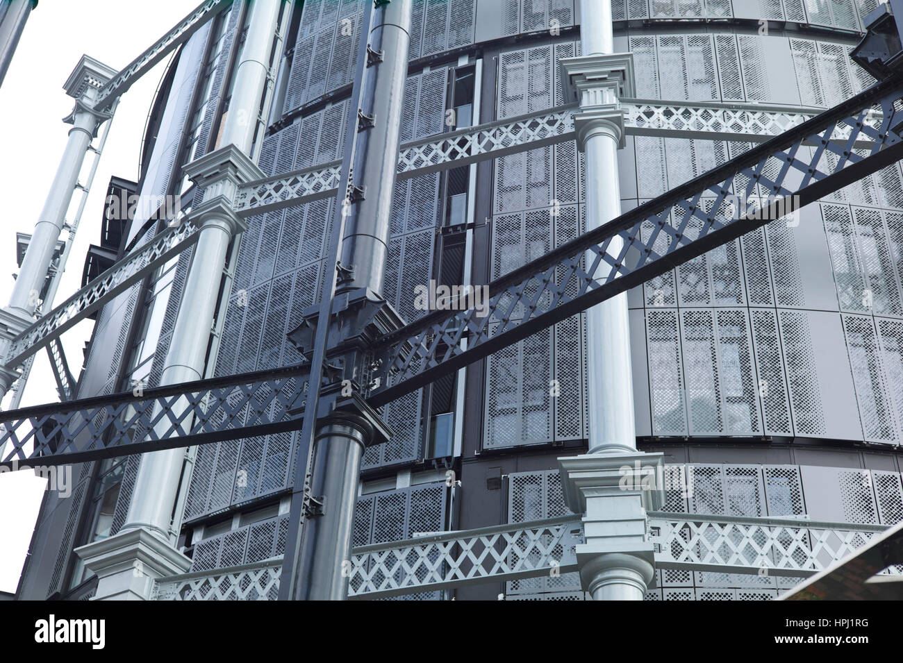Gasholder flats near King's Cross, London Stock Photo Alamy