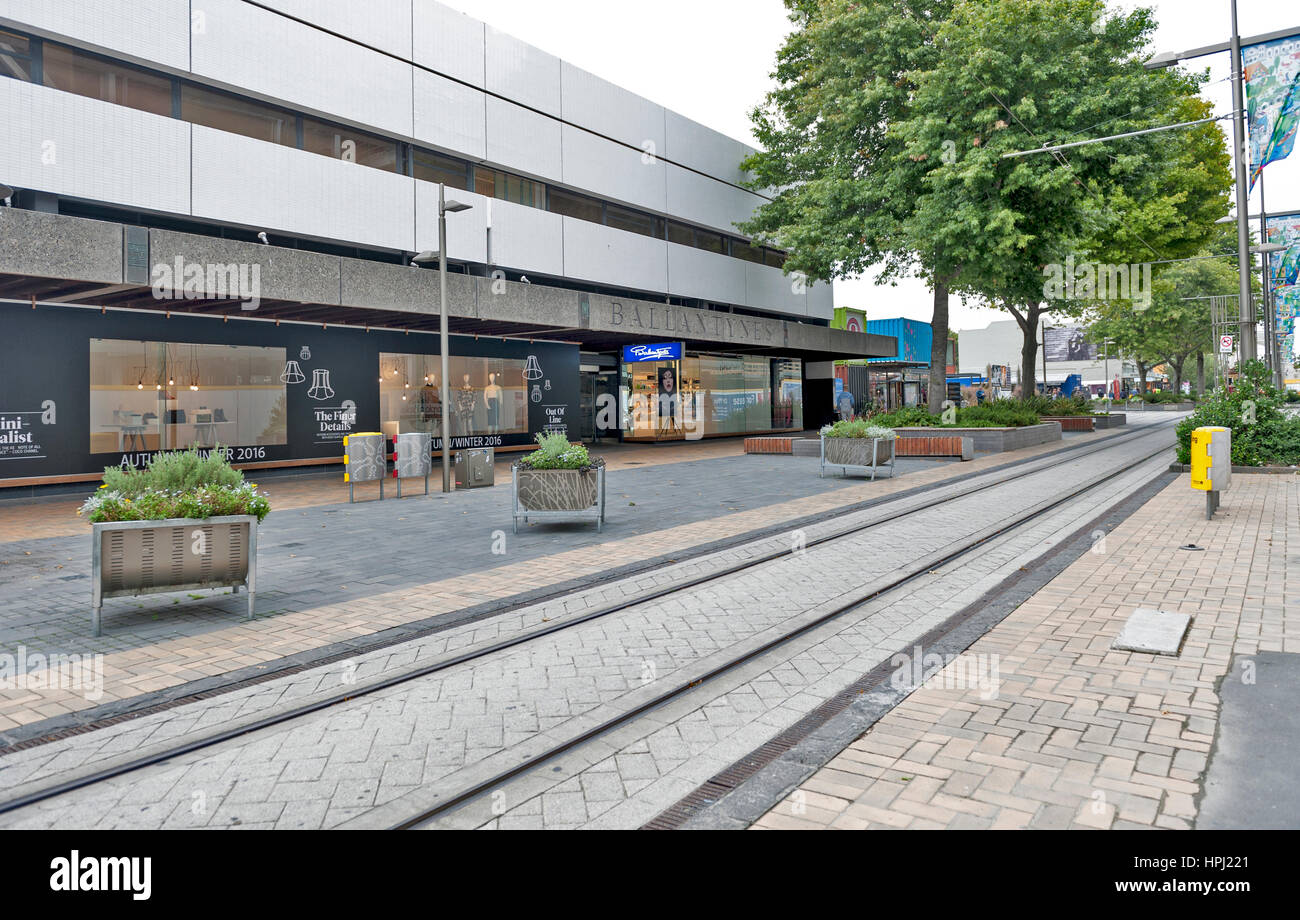 Christchurch, New Zealand February 2016 Shop building on Cashell
