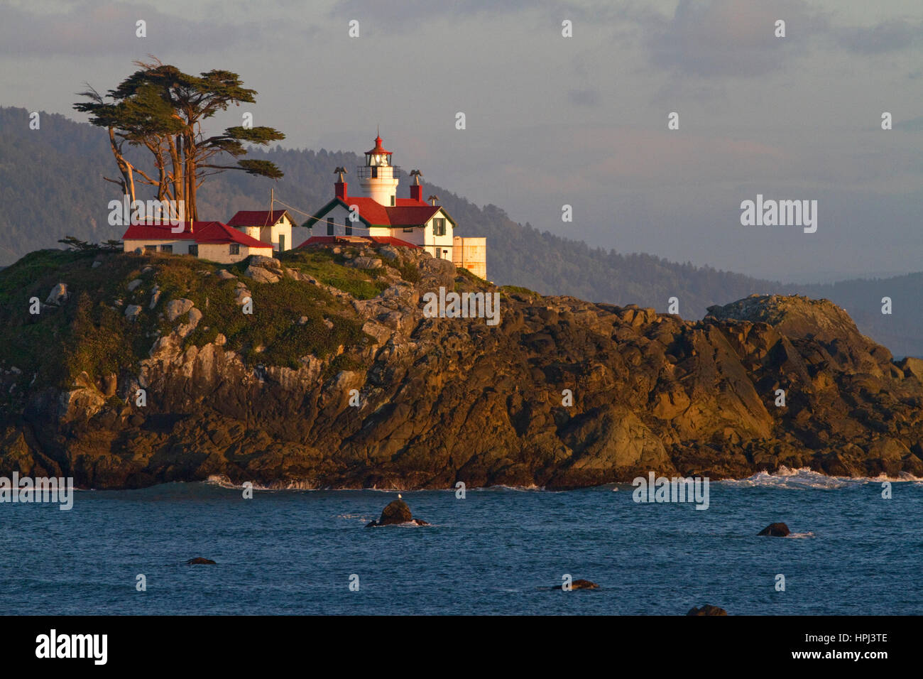 Battery Point Light in Crescent City, California, USA. Stock Photo