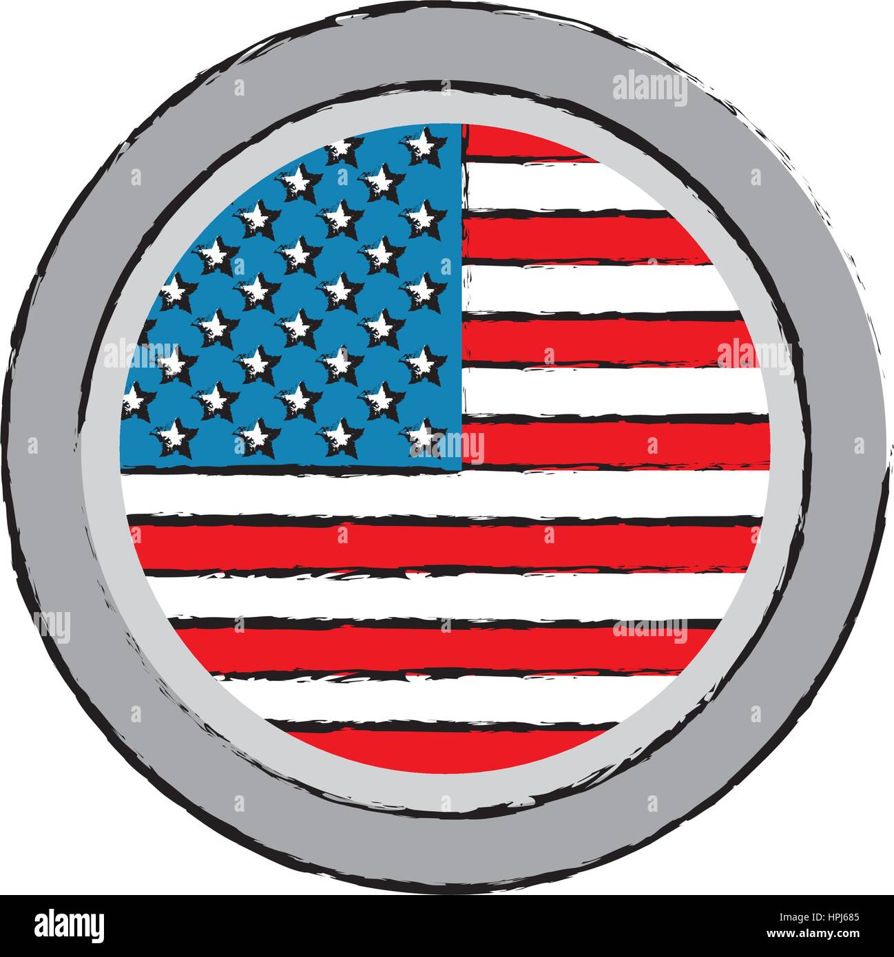 United States Flag icon vector illustration graphic design Stock Vector ...