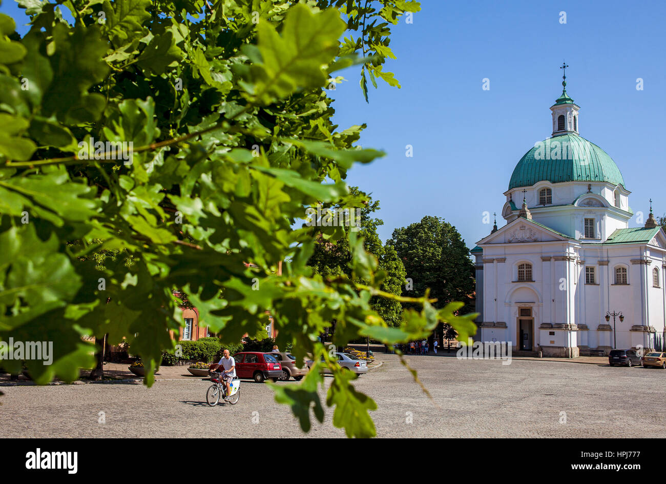 St Kazimierz Church, Rynek Nowego Miasta square,Warsaw, Poland Stock