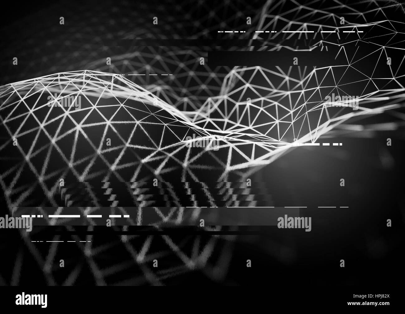 Visualization of big data and information. Technology 3D background Stock Photo