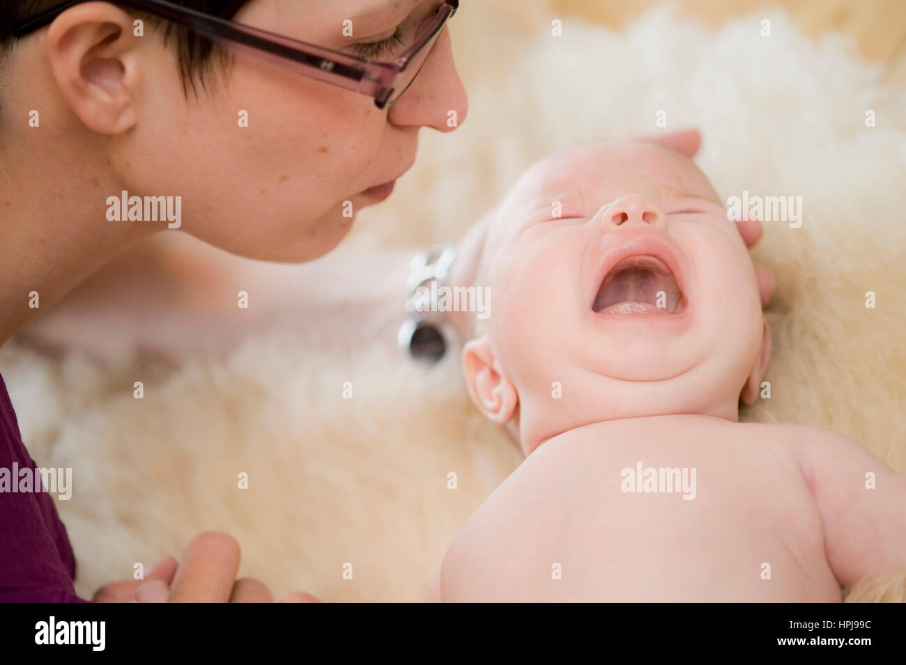 Model released , Mutter mit Baby - mother with baby Stock Photo