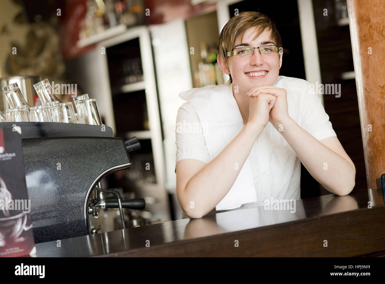 Model released , Kellner - waiter Stock Photo