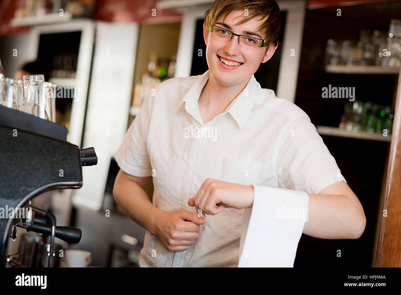 Model released , Kellner - waiter Stock Photo