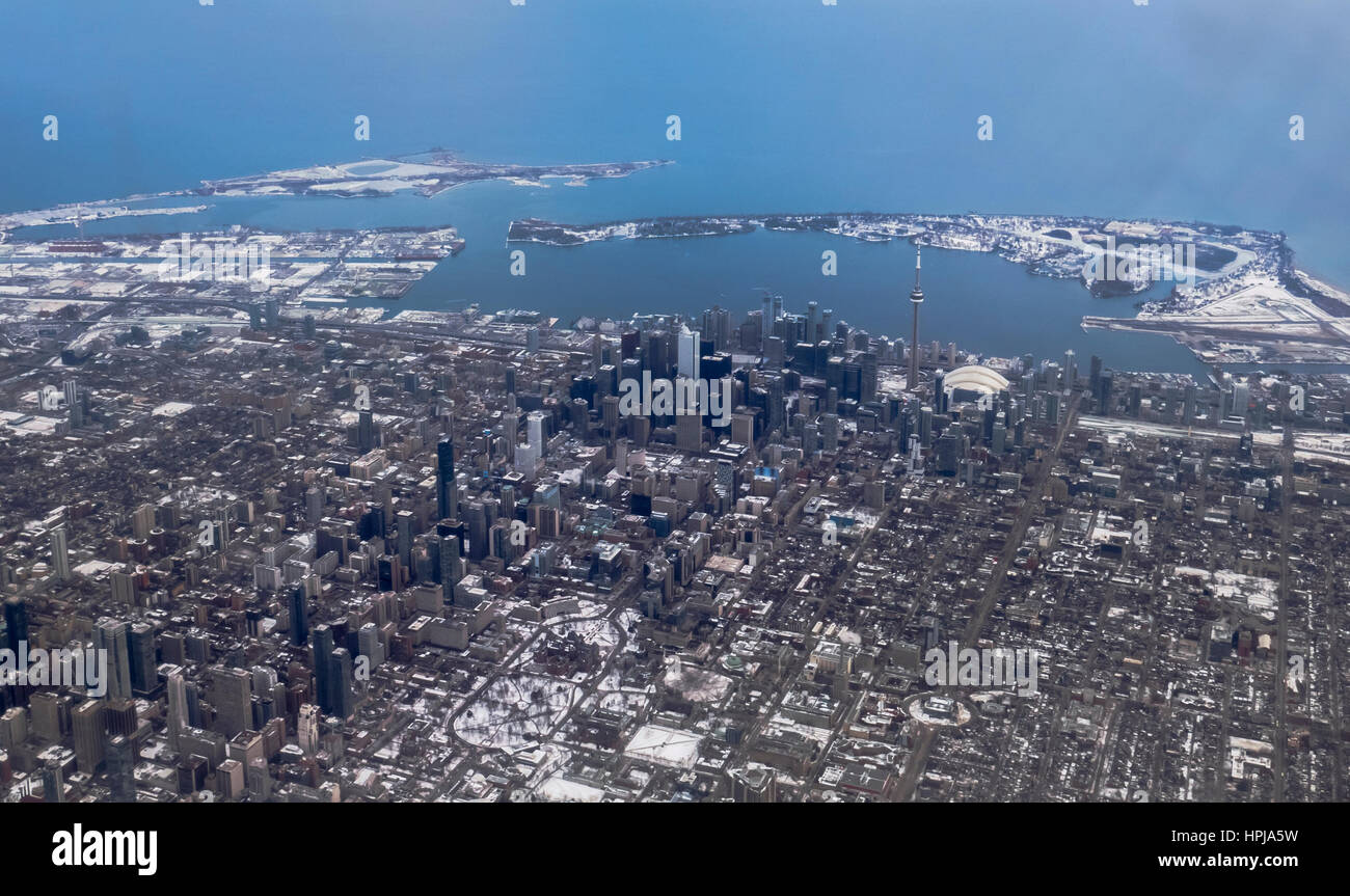 Toronto Skyline with Aerial view Stock Photo