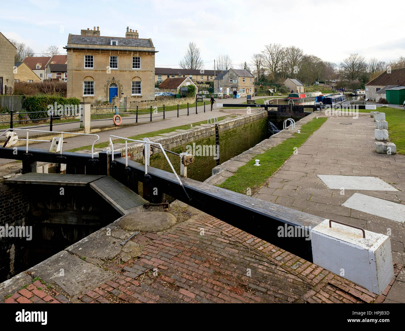 Kennet and Avon canal in Bradford on Avon Stock Photo