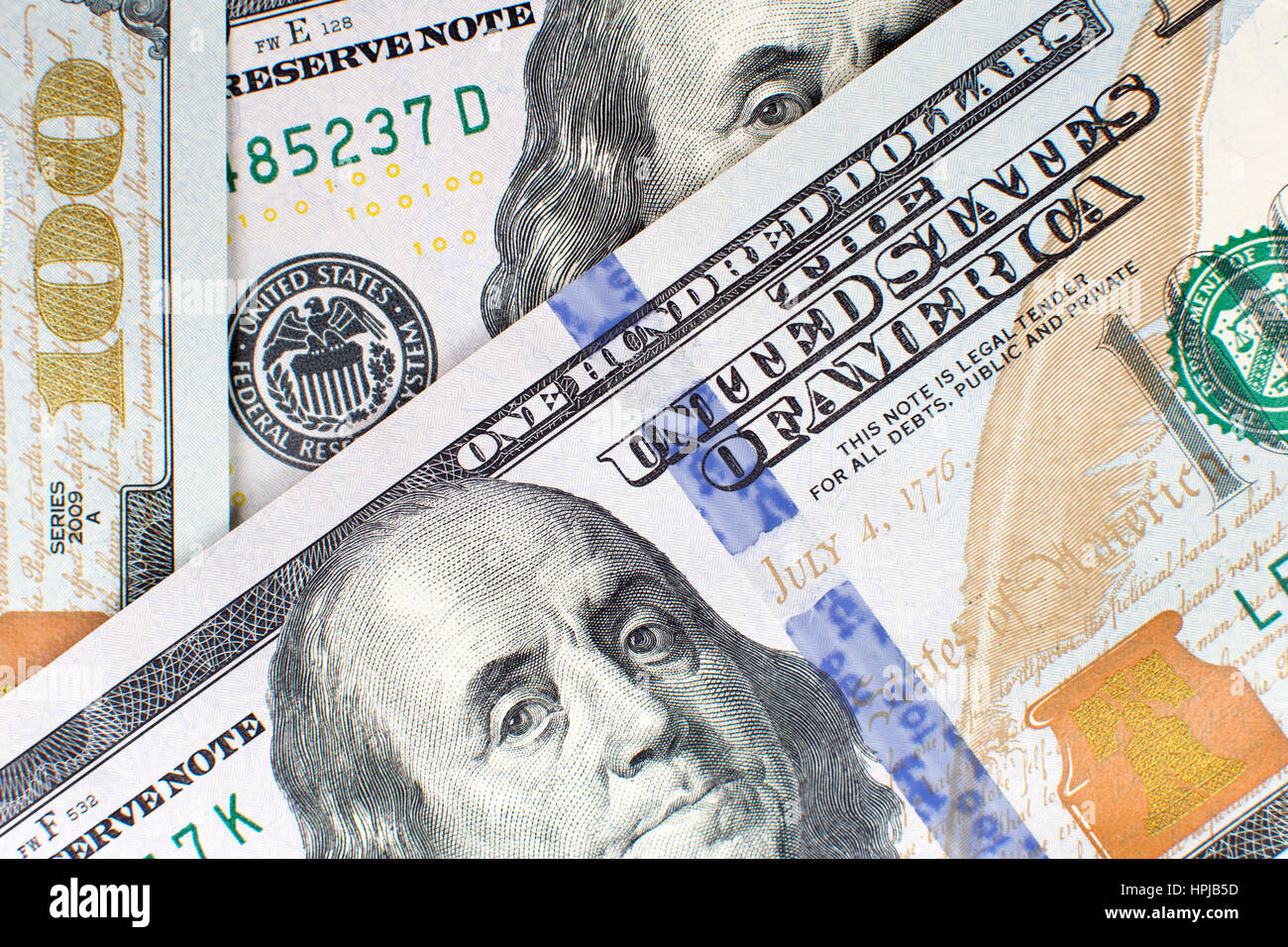 Hundred 100 dollar bills background close up detailed Stock Photo - Alamy