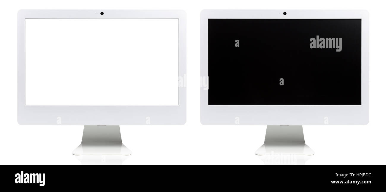 A front shot of a all in one monoblock personal computer. Modern and ...