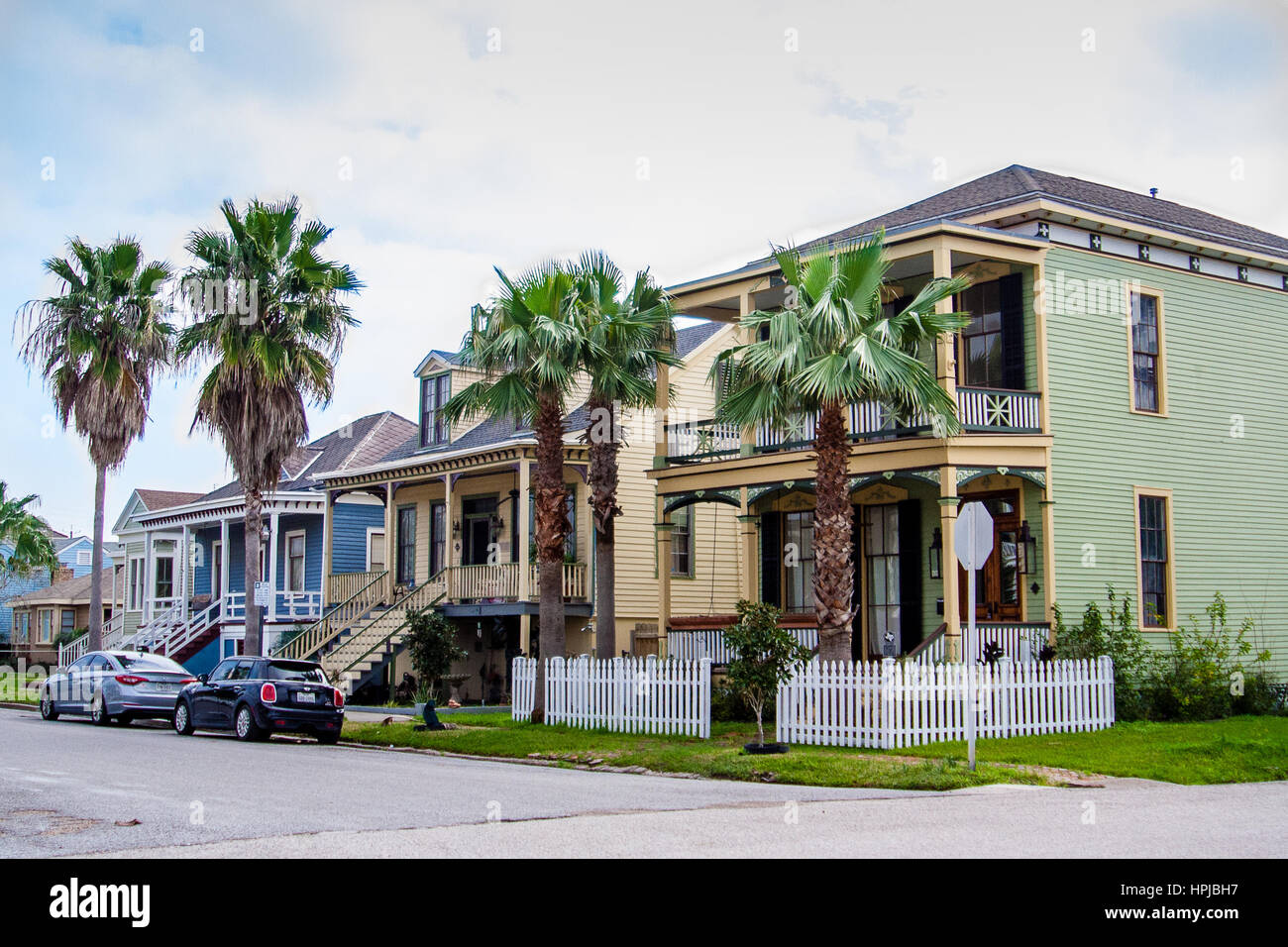 Historic home in Galveston Texas Stock Photo Alamy