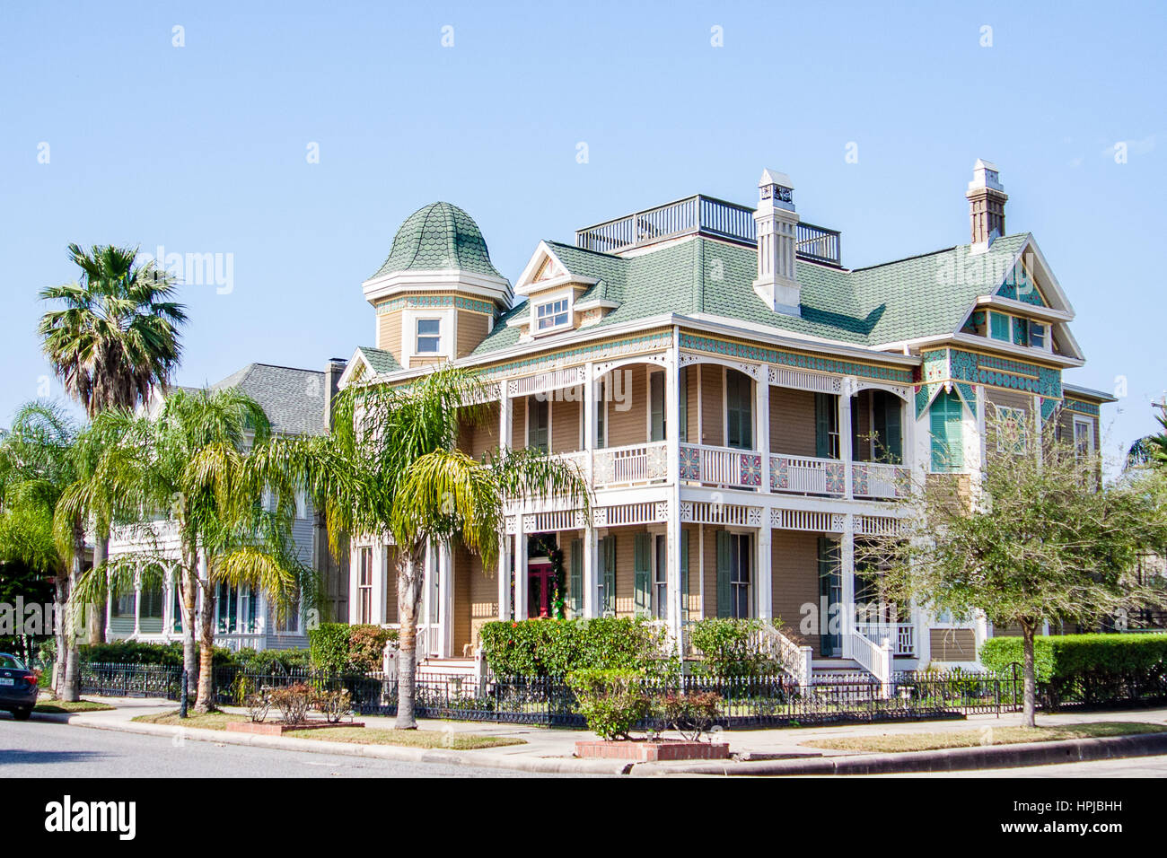 Historic home in Galveston Texas Stock Photo Alamy