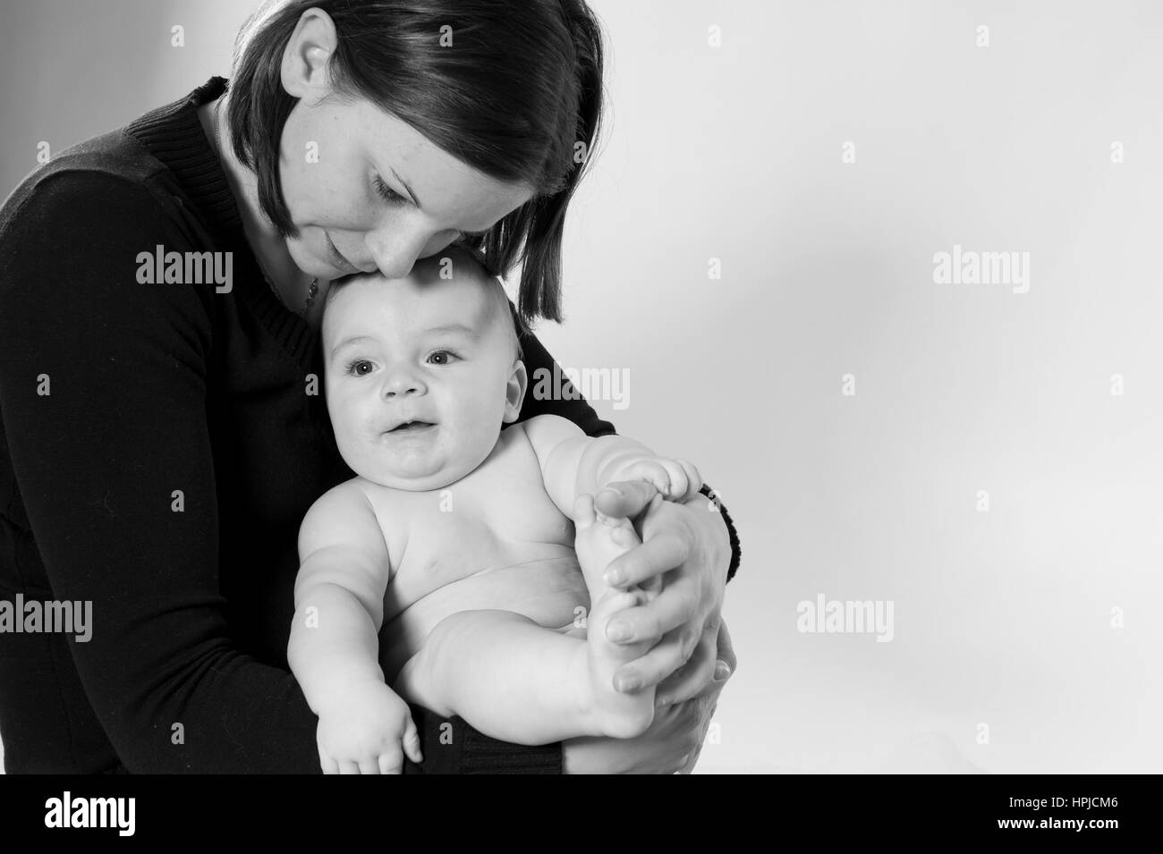 Model released , Mutter mit Baby - mother with baby Stock Photo