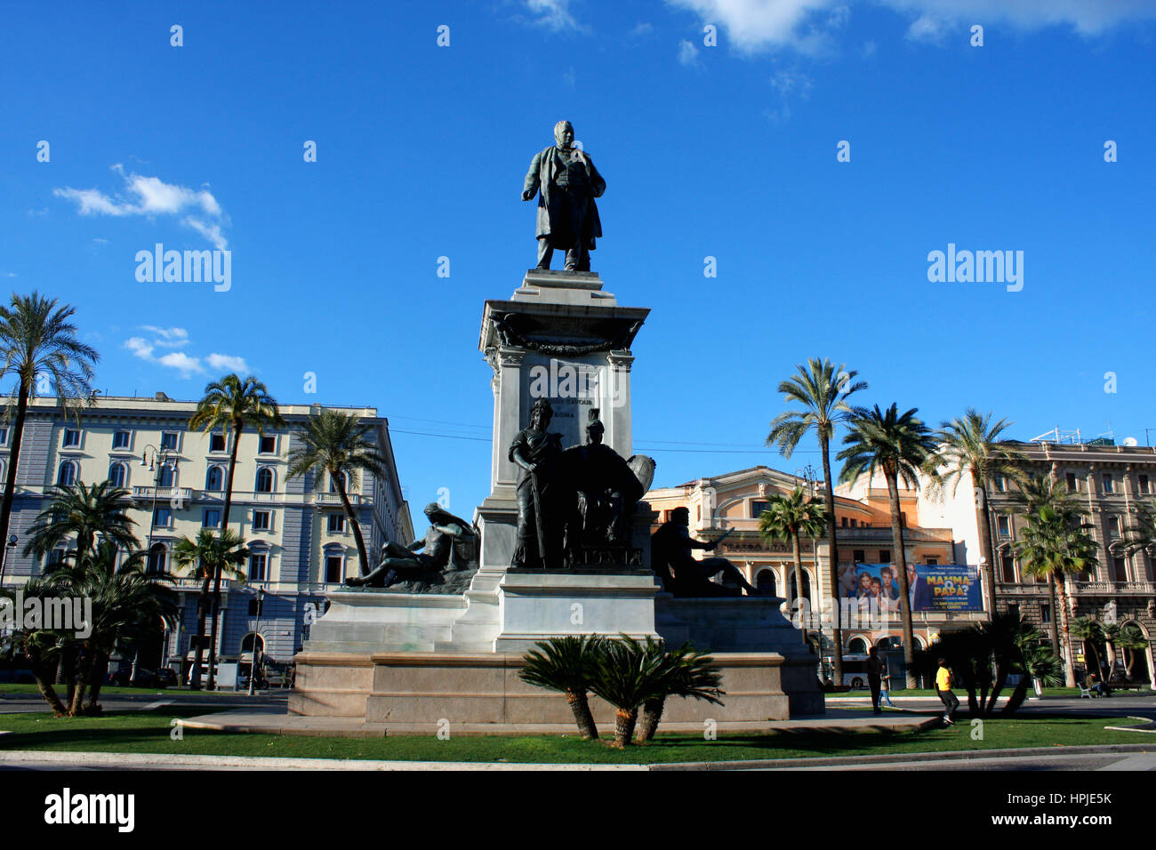 Rome: feb 20. 2017 - Monument to Cavour on the square of its name in ...