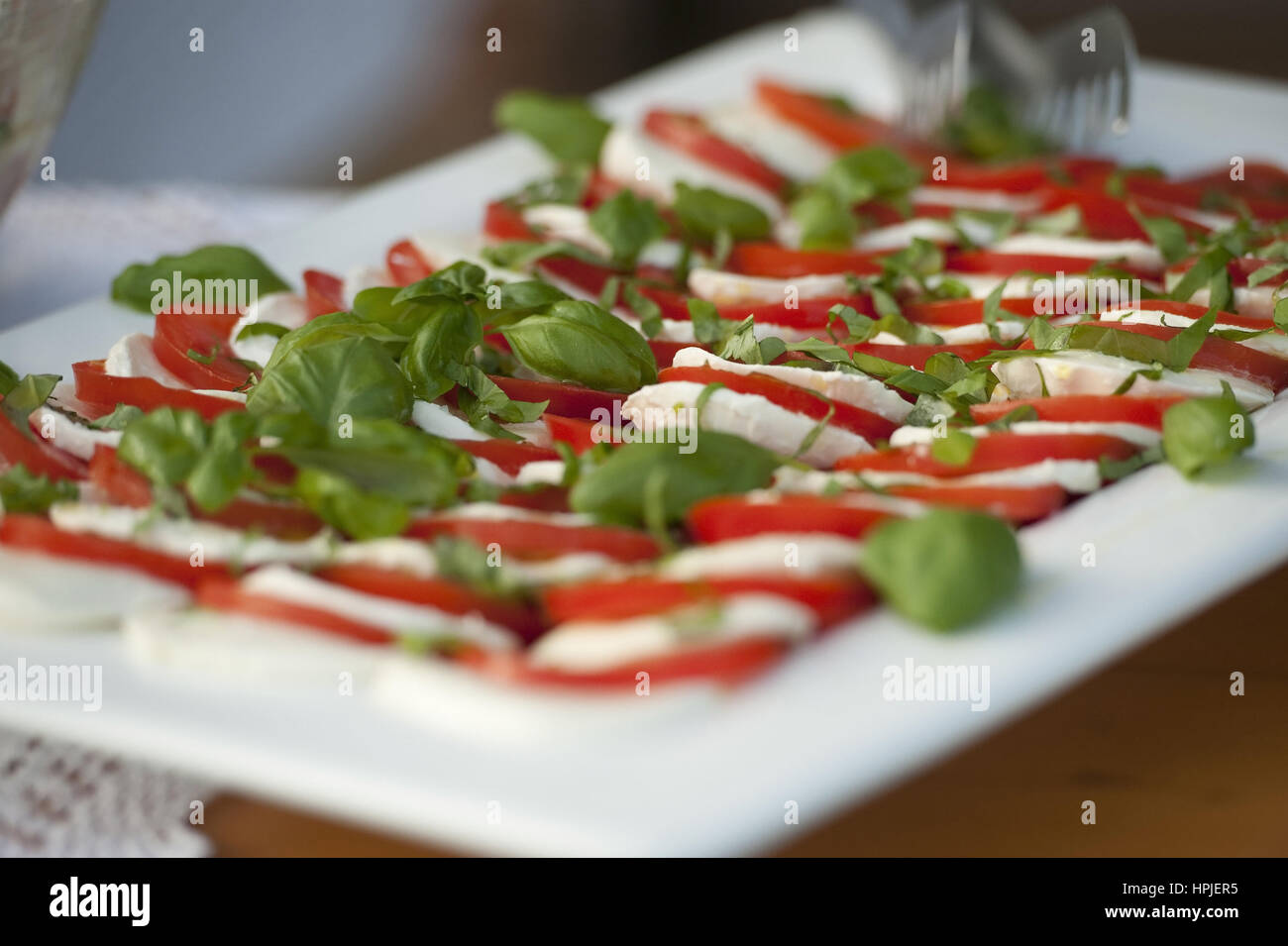 Tomaten mit Mozzarella, Caprese - tomatoes with mozzarella Stock Photo ... Tomaten mit Mozzarella, Caprese - tomatoes with mozzarella Stock Photo ...
