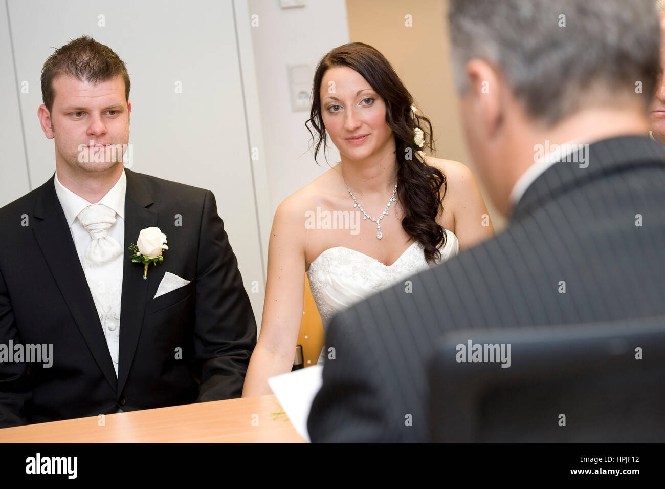 Model released , Standesamtliche Trauung - civil marriage Stock Photo