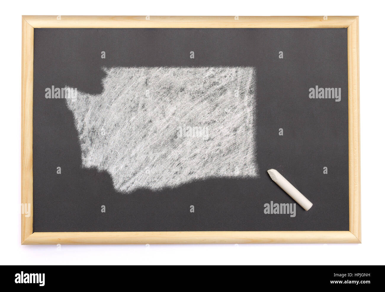 Blackboard With A Chalk And The Shape Of Washington Drawn Onto series blackboard-with-a-chalk-and-the-shape-of-washington-drawn-onto-series
