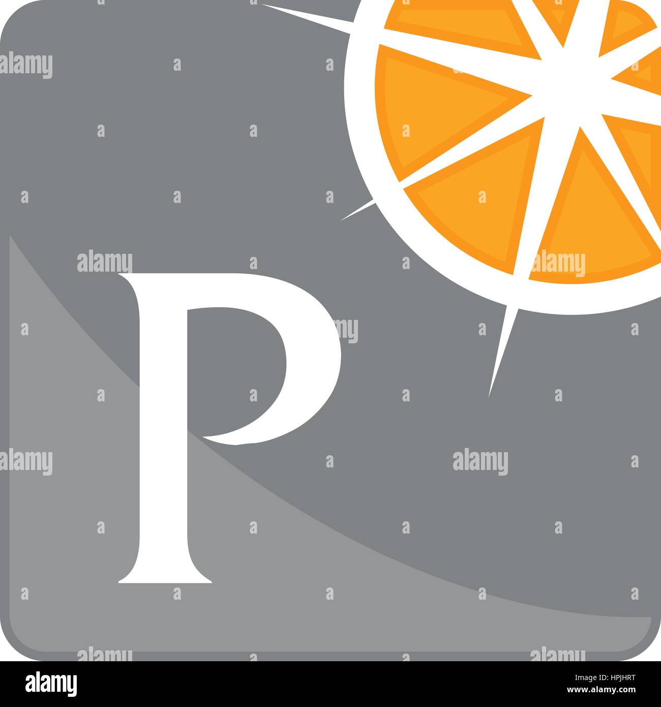 Compass Guide Solutions Initial P Stock Vector Image & Art - Alamy