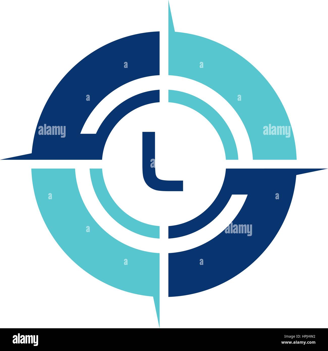 Compass Guide Solution Initial L Stock Vector Image & Art Alamy
